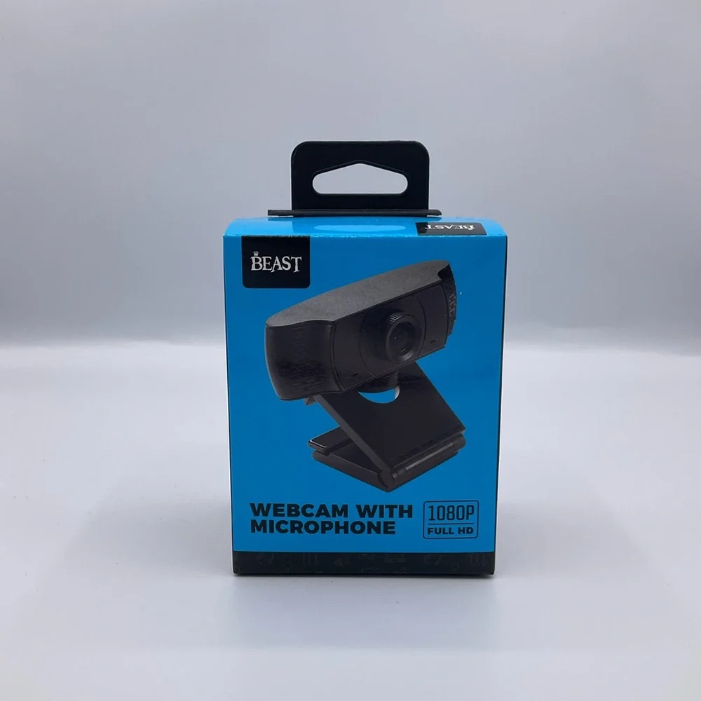 BEAST - Black Webcam with Microphone - 1080p Full HD